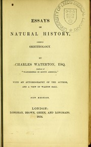 Cover of: Essays on natural history, chiefly ornithology