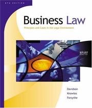 Business Law by Daniel V. Davidson, Daniel Davidson, Brenda Knowles, Lynn Forsythe, Brenda E. Knowles, Lynn M. Forsythe