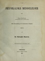Physikaliske meddelelser by Adam Frederik Olaf Arndtsen