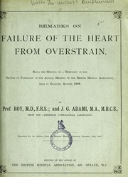 Remarks on failure of the heart from overstrain by Charles Smart Roy