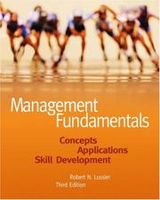 Cover of: Management Fundamentals by Robert N. Lussier