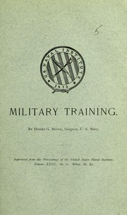 Cover of: Military training