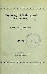 Cover of: Physiology of bathing and swimming