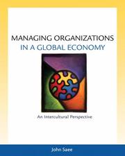 Cover of: Managing Organizations in a Global Economy: An Intercultural Perspective