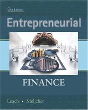 Cover of: Entrepreneurial finance by J. Chris Leach