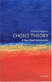 Cover of: Choice Theory by Michael Allingham