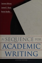 Cover of: A Sequence for Academic Writing