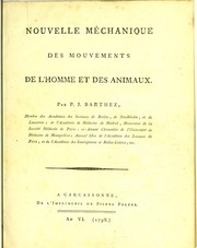 Cover of: Nouvelle méchanique des mouvements de l'homme et des animaux