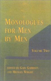Cover of: Monologues for men by men