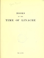 Cover of: Books of the time of Linacre