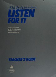 Cover of: Listen for it: a task-based listening course
