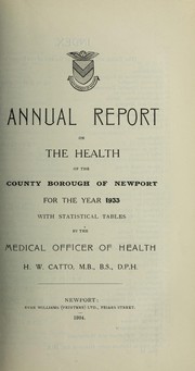 [Report 1933] by Newport (Wales). County Council
