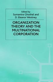 Cover of: Organization theory and the multinational corporation