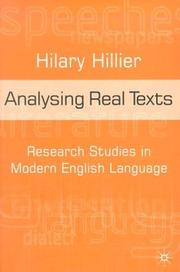 Analysing real texts : research studies in modern English language