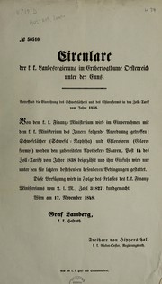 Cover of: Betreffend die Einreihung des Schwefeläthers und des Chloroforms in den Zoll-Tarif vom Jahre 1838. No. 50510