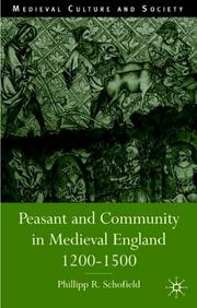 Peasant and community in Medieval England, 1200-1500