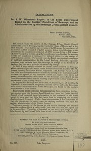Cover of: Dr. S.W. Wheaton's report to the Local Government Board on the sanitary condition of Swanage, and on administration by Swanage urban district council