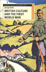 Cover of: British culture and the First World War