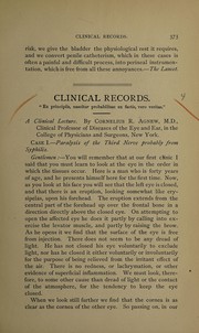 Cover of: A clinical lecture