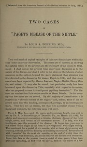 Cover of: Two cases of Pagets disease of the nipple