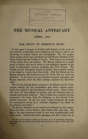 Cover of: The study of primitive music