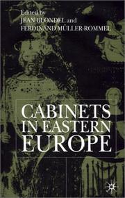 Cabinets in Eastern Europe by Blondel, Jean, Ferdinand Muller-Rommel