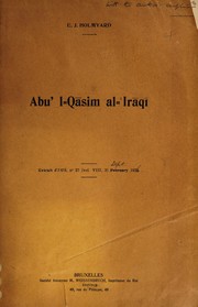 Cover of: Abu' l-Qāsim al-'Irāqī by Eric John Holmyard