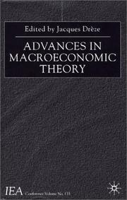 Advances in macroeconomic theory