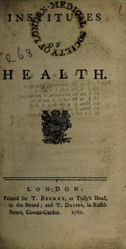 Cover of: Institutes of health