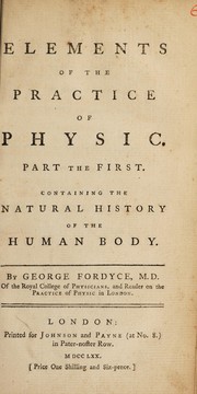 Cover of: Elements of the practice of physic