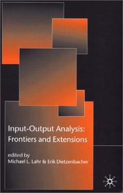 Input-output analysis : frontiers and extensions