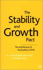 The stability and growth pact : the architecture of fiscal policy in EMU