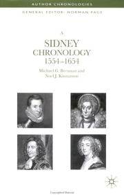 A Sidney chronology, 1554-1654
