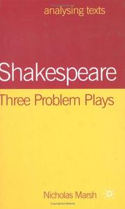 Cover of: Shakespeare: three problem plays