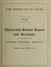 Cover of: Thirteenth annual report and accounts: 1926