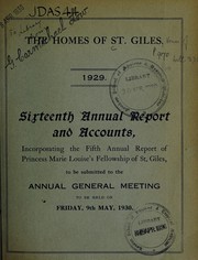 Cover of: Sixteenth annual report and accounts: 1929