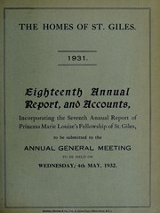 Cover of: Eighteenth annual report and accounts: 1931