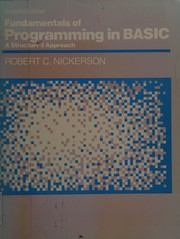 Cover of: Fundamentals of programming in BASIC: a structured approach