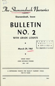 Bulletin no. 2 with grade counts by Shenandoah Nurseries