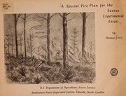 Cover of: A special fire plan for the Santee Experimental Forest