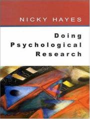 Doing psychological research : gathering and analysing data