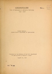 Cover of: A Bibliography on snow: list of references to material published 1940-1947