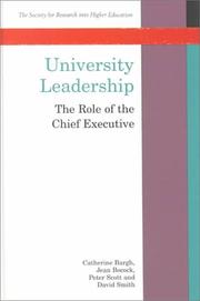University leadership : the role of the chief executive