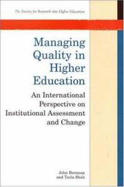 Managing quality in higher education : an international perspective on institutional assessment and change