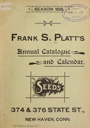 Cover of: Annual descriptive catalogue and calendar: seeds