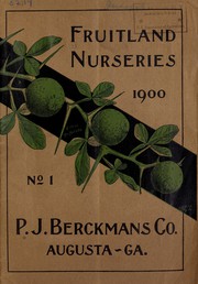 Cover of: Fruitland Nurseries 1900 by Fruitland Nurseries (Augusta, Ga.)