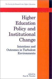 Higher education policy and institutional change : intentions and outcomes in turbulent environments