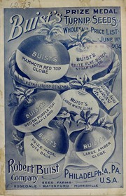 Cover of: Buist's prize medal turnip seeds by Robert Buist Company