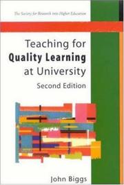 Teaching for quality learning at university : what the student does