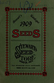 Cover of: Stewart's 1909 catalogue: seeds